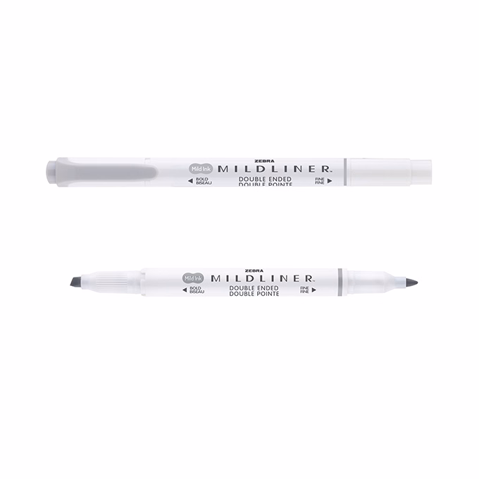 Szövegkiemelő kétvégű ZEBRA Mildliner cool & refined 1,4-4,0 mm szürke