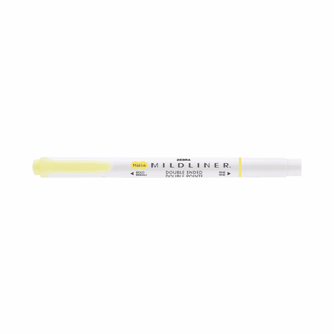 Szövegkiemelő kétvégű ZEBRA Mildliner fluorescent 1,4-4,0 mm sárga