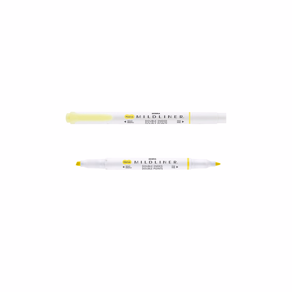 Szövegkiemelő kétvégű ZEBRA Mildliner fluorescent 1,4-4,0 mm sárga