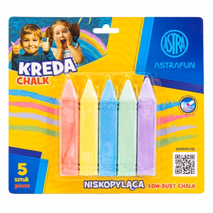 Táblakréta ASTRA FUN jumbo szögletes hegyezett 5 szín/bliszter