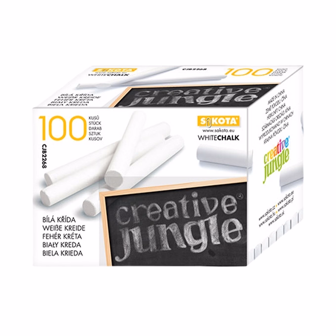 Táblakréta CREATIVE JUNGLE fehér kerek 100 darabos