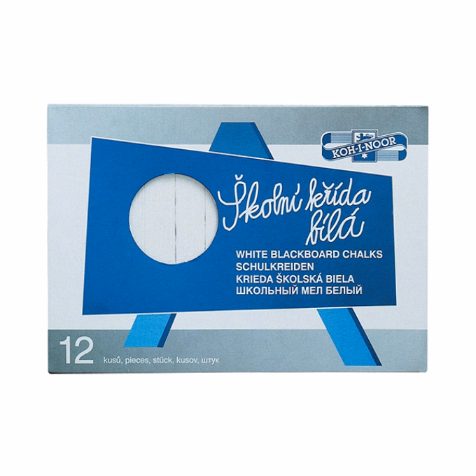 Táblakréta KOH-I-NOOR szögletes fehér 12 darabos