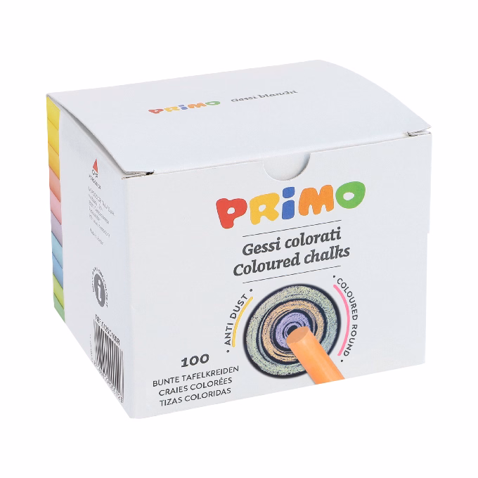 Táblakréta PRIMO színes kerek 100 darabos