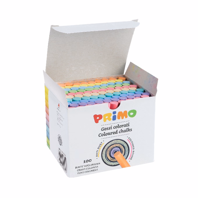 Táblakréta PRIMO színes kerek 100 darabos
