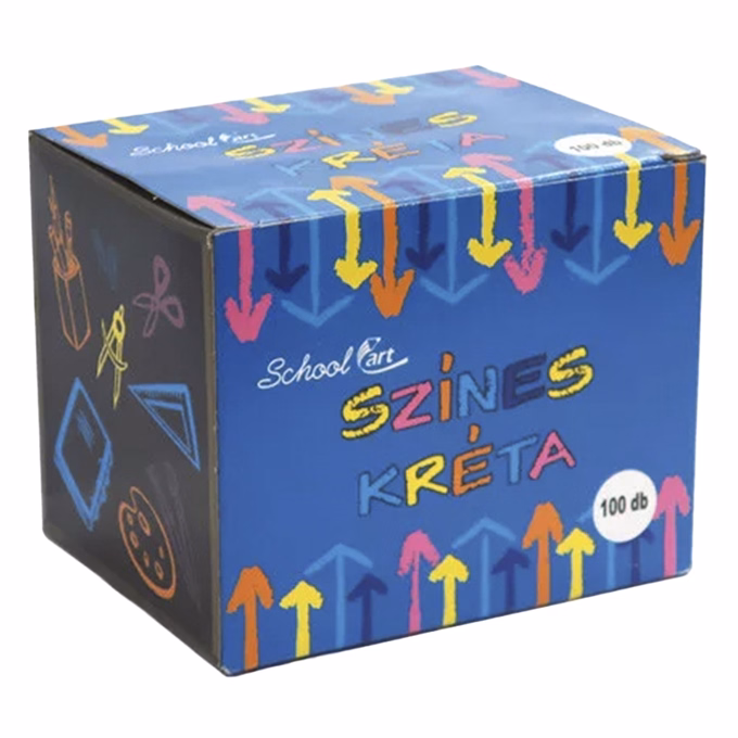 Táblakréta SCHOOL ART színes kerek 100 darabos