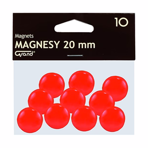 Táblamágnes GRAND 20mm piros 10 darabos
