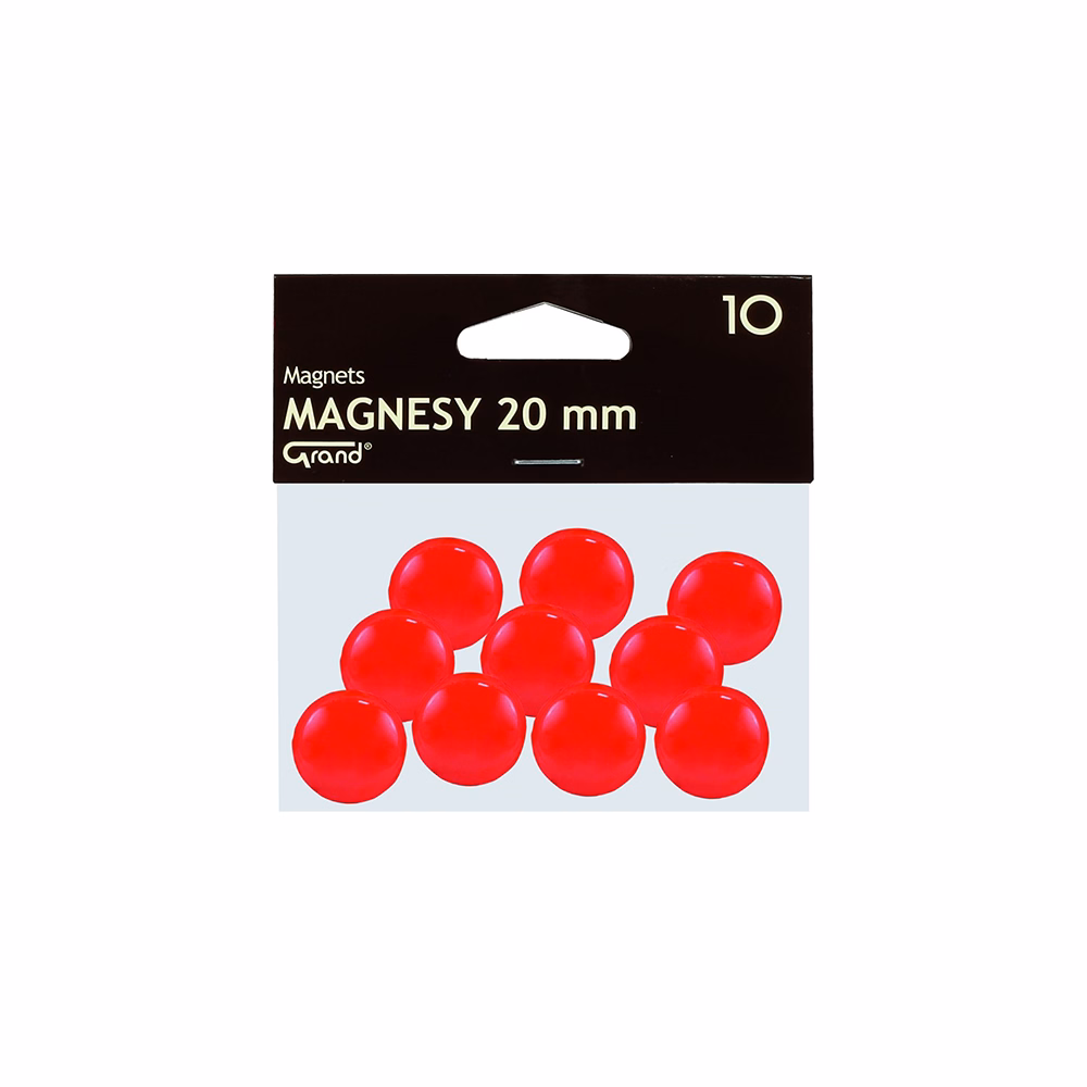 Táblamágnes GRAND 20mm piros 10 darabos