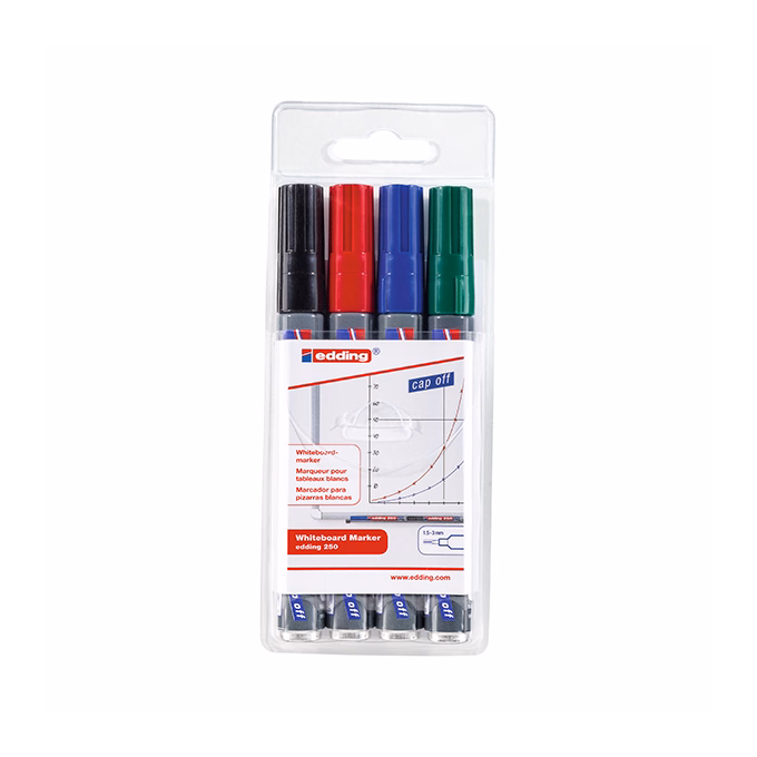 Táblamarker EDDING 250 1,5-3mm 4 darabos