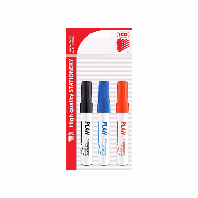 Táblamarker ICO Plan kerek 1-3mm 3 darabos