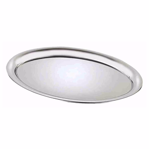 Tálca ovális rozsdamentes inox matt 19 x 14 cm
