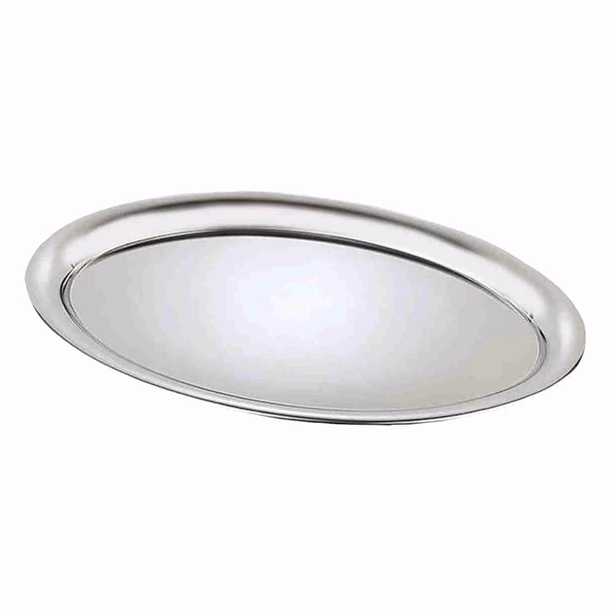 Tálca ovális rozsdamentes inox matt 19 x 14 cm