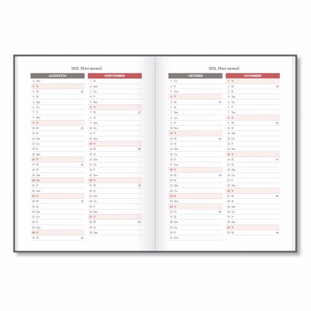 Tanári zsebkönyv PD CALENDAR papírborító A/5 Compass 2026-2027