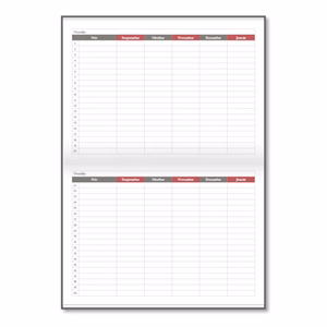 Tanári zsebkönyv PD CALENDAR papírborító A/5 Letters 2026-2027