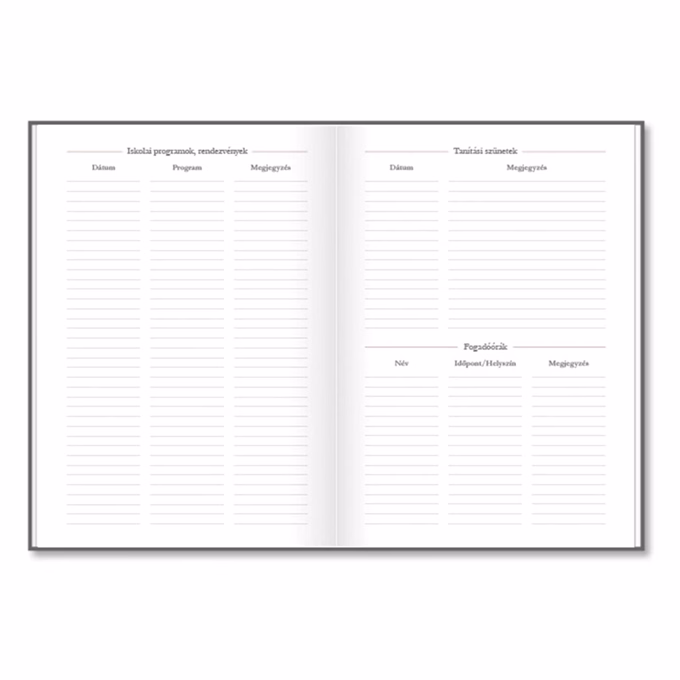 Tanári zsebkönyv PD CALENDAR papírborító A/5 Letters 2026-2027