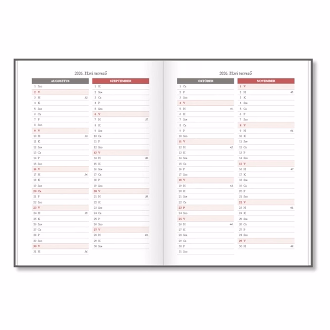 Tanári zsebkönyv PD CALENDAR papírborító A/5 Letters 2026-2027