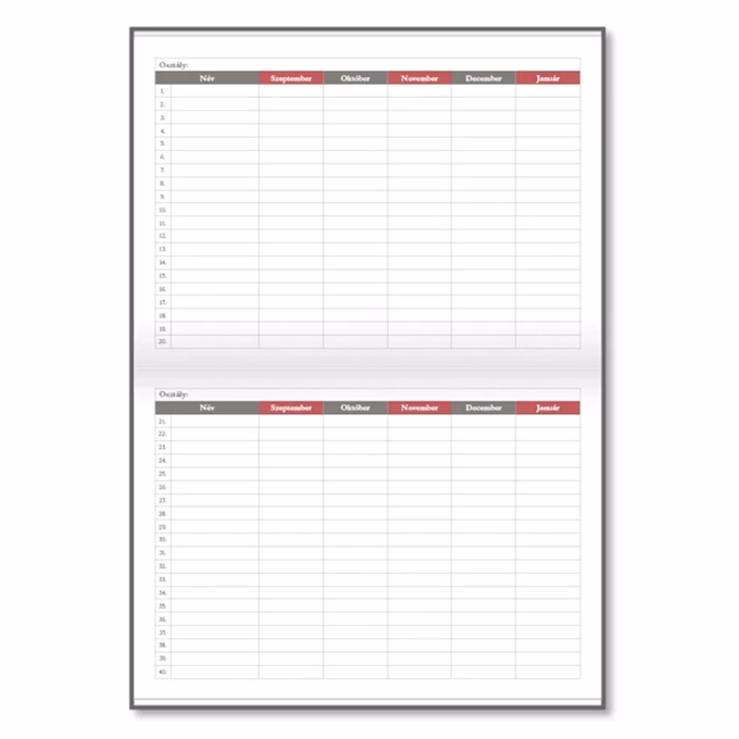 Tanári zsebkönyv PD CALENDAR papírborító A/5 Lilly 2026-2027