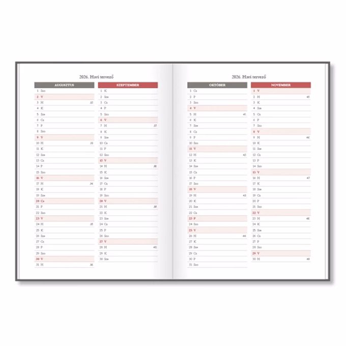 Tanári zsebkönyv PD CALENDAR papírborító A/5 Lilly 2026-2027