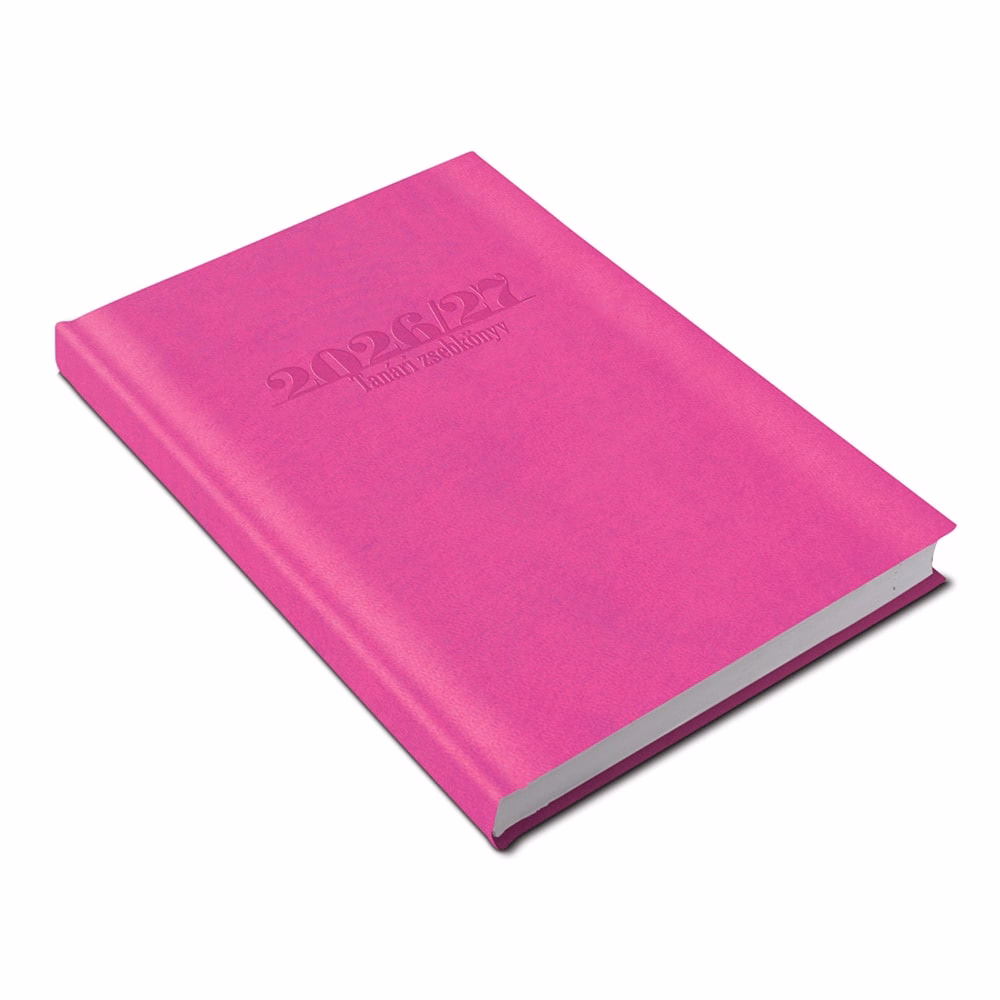 Tanári zsebkönyv REALSYSTEM műbőr A/5 heti rózsaszín 2026-2027