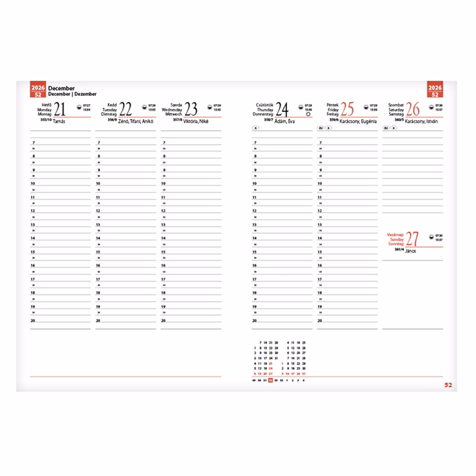 Tanári zsebkönyv REALSYSTEM papírborító A/5 heti térkép 2026-2027