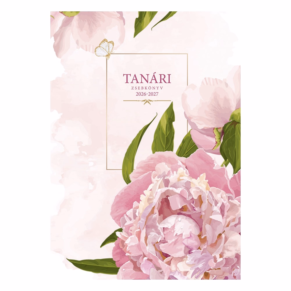 Tanári zsebkönyv TOPTIMER P200 papírborító A/5 heti 145x205 mm Bazsarózsa 2026-2027