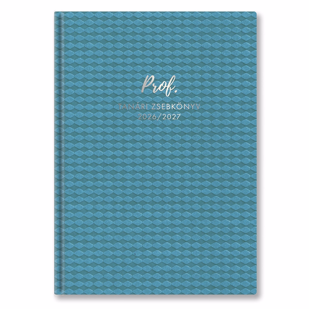 Tanári zsebkönyv TOPTIMER Prof PU műbőrborító A/5 heti 145x205 mm Türkiz 2026-2027