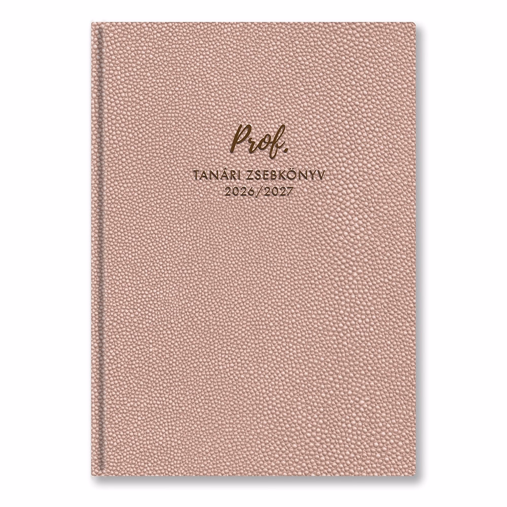 Tanári zsebkönyv TOPTIMER Prof PVC műbőrborító A/5 heti 145x205 mm Púder bubble 2026-2027