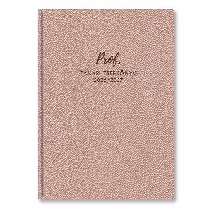 Tanári zsebkönyv TOPTIMER Prof PVC műbőrborító A/5 heti 145x205 mm Púder bubble 2026-2027
