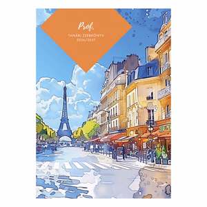 Tanári zsebkönyv TOPTIMER Prof fóliázott papírborító A/5 heti 145x205 mm Város 2026-2027