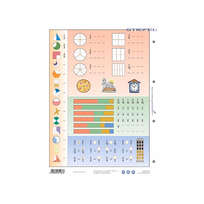 Tanulói munkalap STIEFEL A/4 közönséges törtek + munkaoldal Tanulói munkalap STIEFEL A/4 közönséges törtek + munkaoldal