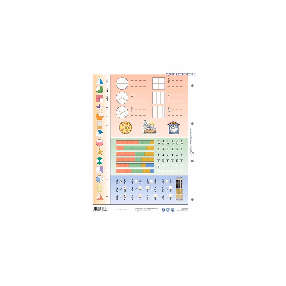 Tanulói munkalap STIEFEL A/4 közönséges törtek + munkaoldal Tanulói munkalap STIEFEL A/4 közönséges törtek + munkaoldal