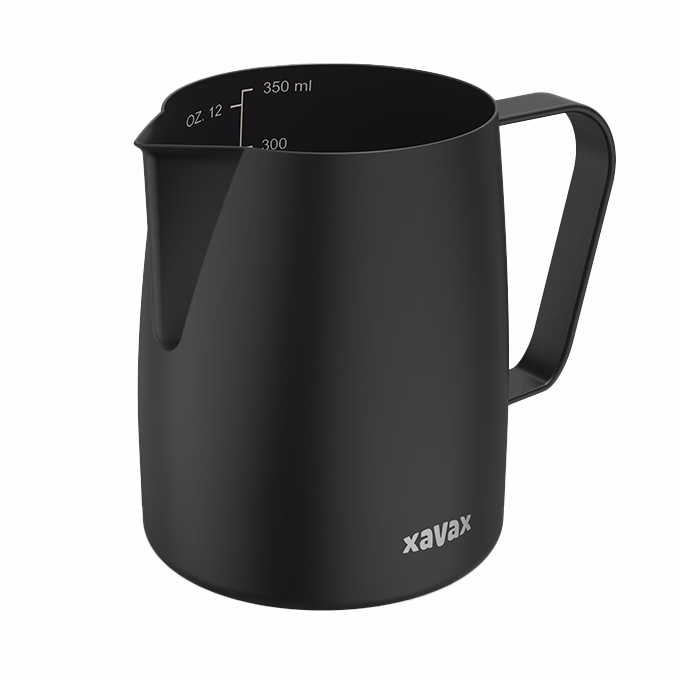 Tejeskancsó XAVAX nemesacél 350ml fekete