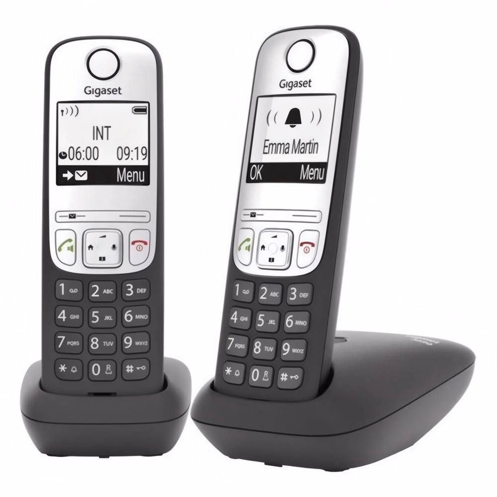 Telefon GIGASET A690 Duo asztali vezeték nélküli 2 kézibeszélő fekete