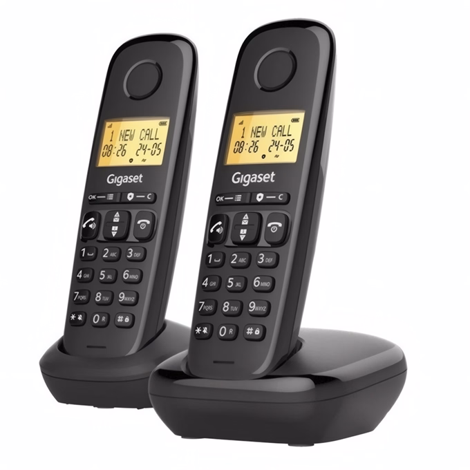 Telefon GIGASET Basic 100 Duo asztali vezeték nélküli 2 kézibeszélő fekete