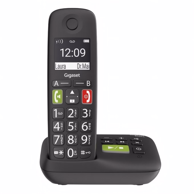 Telefon GIGASET E290A asztali vezeték nélküli fekete