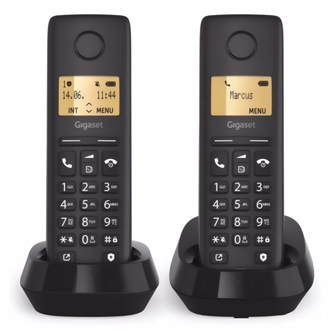 Telefon GIGASET Pure 100 Duo asztali vezeték nélküli 2 kézibeszélő fekete