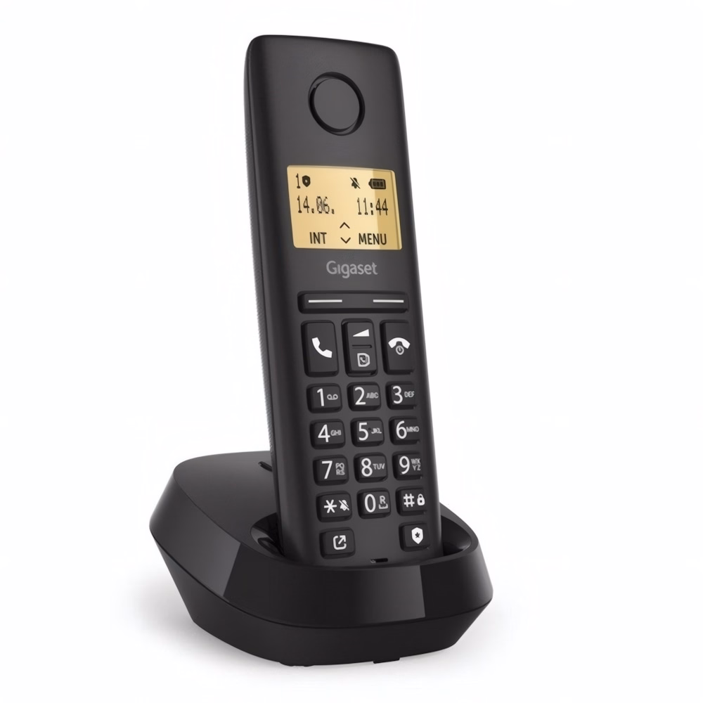 Telefon GIGASET Pure 100 asztali vezeték nélküli fekete