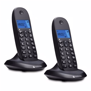 Telefon MOTOROLA C1002CB+ asztali vezeték nélküli 2 kézibeszélő fekete