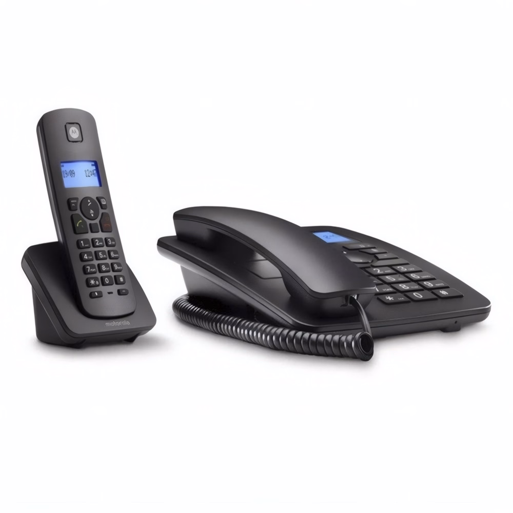 Telefon MOTOROLA C4201 asztali vezeték + vezeték nélküli fekete