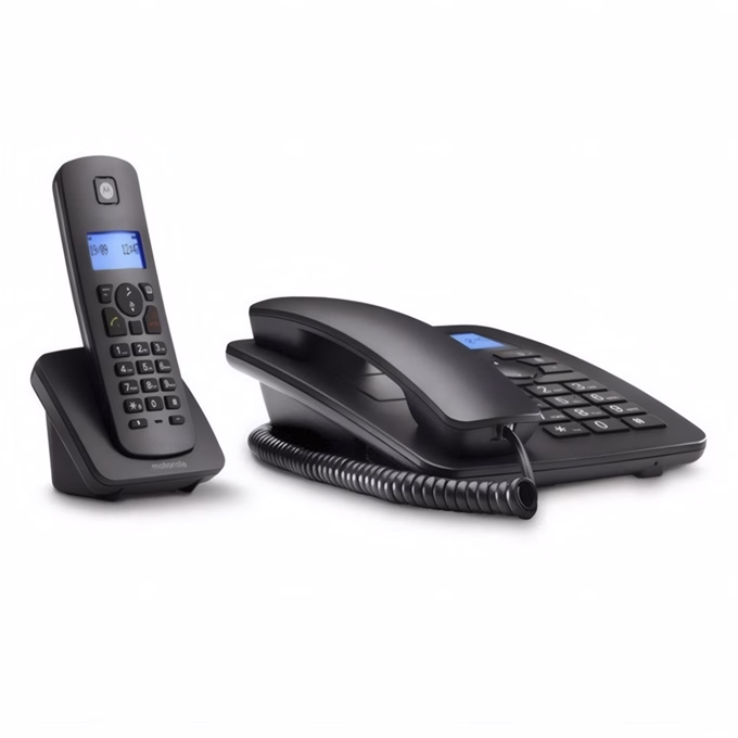 Telefon MOTOROLA C4201 asztali vezeték + vezeték nélküli fekete