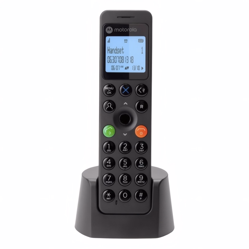Telefon MOTOROLA DOT201 asztali vezeték nélküli fekete
