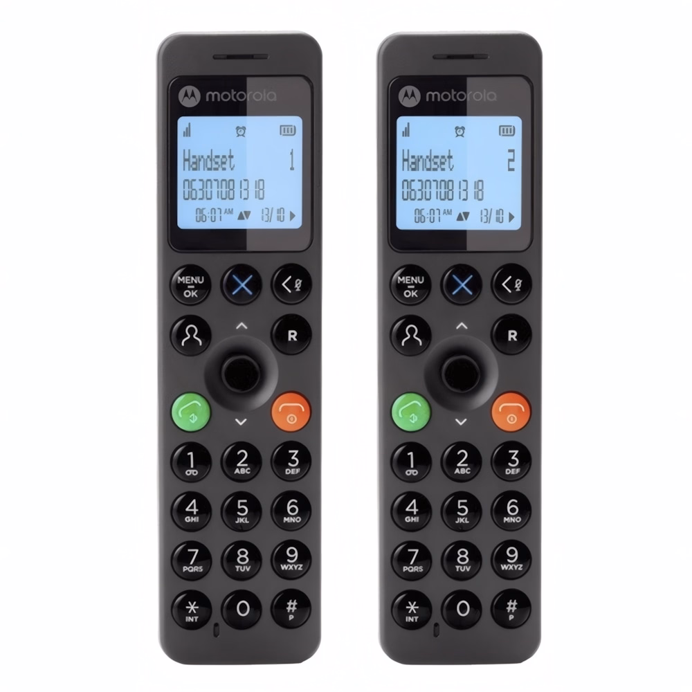 Telefon MOTOROLA DOT202 asztali vezeték nélküli 2 kézibeszélő fekete