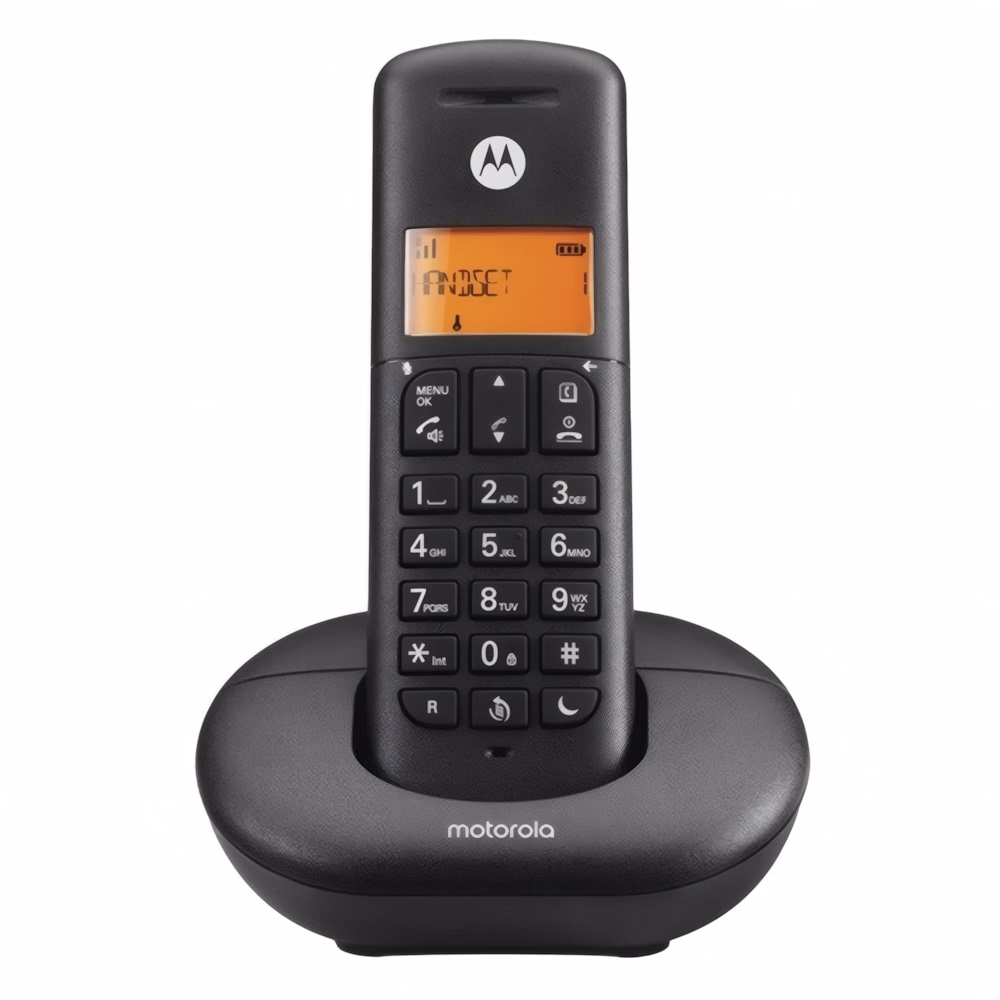 Telefon MOTOROLA E201 asztali vezeték nélküli fekete