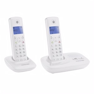 Telefon MOTOROLA T412 asztali vezeték nélküli 3 kézibeszélő fehér