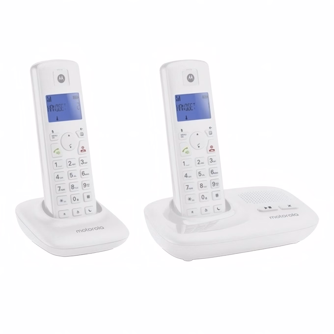 Telefon MOTOROLA T412 asztali vezeték nélküli 3 kézibeszélő fehér