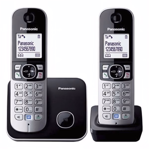 Telefon dect PANASONIC KX-TG6812PDB vezeték nélküli ezüst-fekete