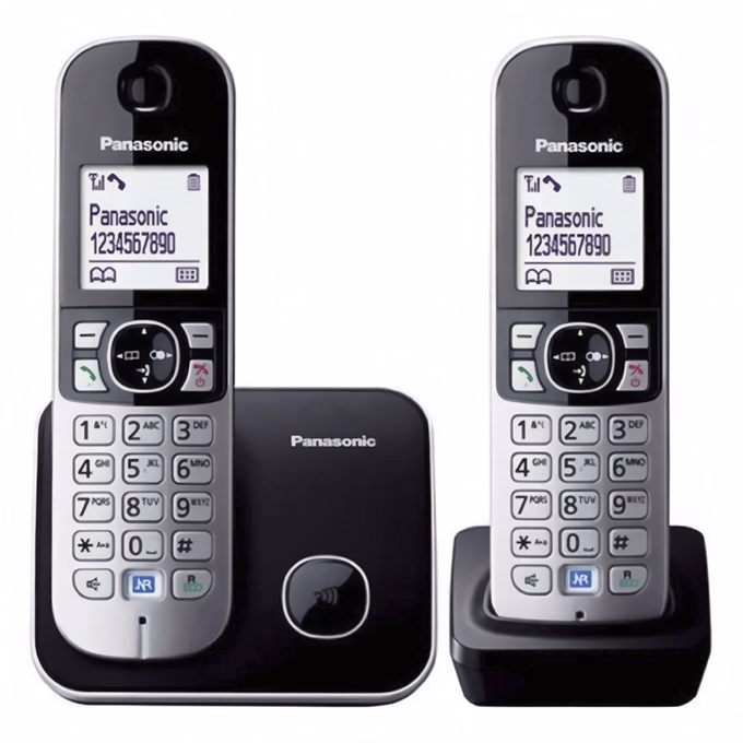 Telefon dect PANASONIC KX-TG6812PDB vezeték nélküli ezüst-fekete
