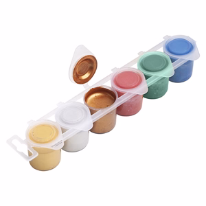 Tempera ICO Süni tégelyes 6 darabos 25 ml metál színek