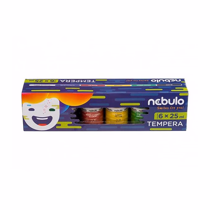 Tempera NEBULO tégelyes 6 darabos 25 ml