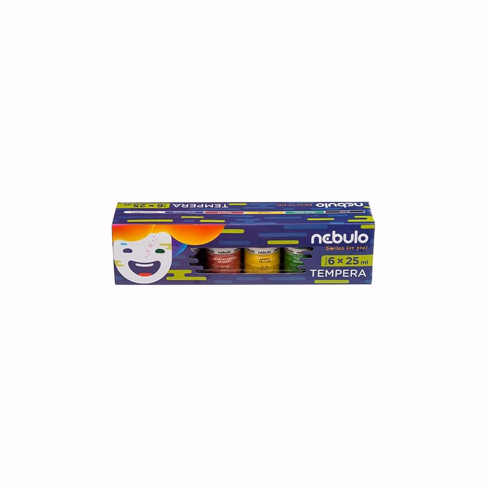 Tempera NEBULO tégelyes 6 darabos 25 ml
