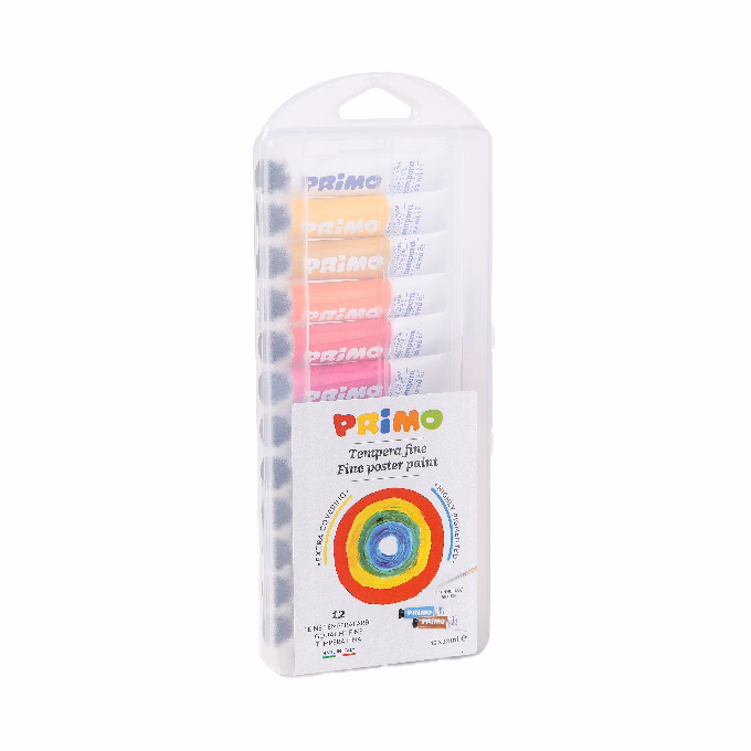 Tempera PRIMO 12 ml 12 szín/készlet